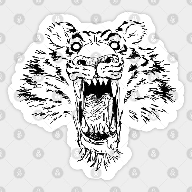 Fierce Tiger! Sticker by JimBryson